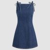 Vintage Indigo Sleeveless Denim Mini Dress