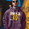 “Smile” Graphic Pullover Hoodie