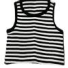 Striped Sleeveless Crop Top