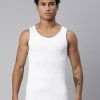 Levi's White Cotton Regular Fit Vest