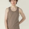 Damensch Cotton Earthy Brown Regular Fit Solid Innerwear Vest